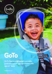 Ulotka produktowa fotel ortopedyczny Firefly GoTo z zagłówkiem specjalnym od producenta Leckey
