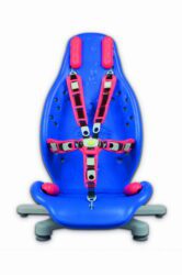 Siedzisko kąpielowe Firefly Splashy Big w kolorze niebiesko-różowym, widok z boku