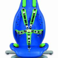 Siedzisko kąpielowe Firefly Splashy Big w kolorze niebiesko-zielonym, widok z boku